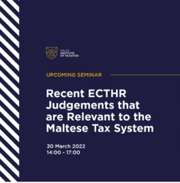 Recent ECTHR Judgments That Are Relevant to The Maltese Tax System